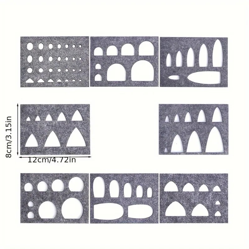 8-Piece Wool Felt Felting Molds Set – DIY Needle Felting Stencils Needle Felting Molds Axl