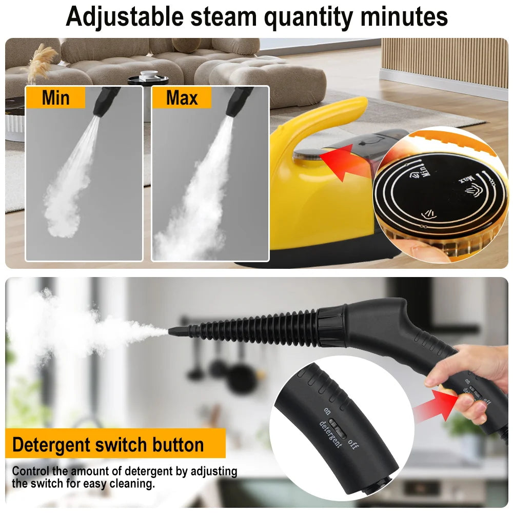 BALASHOV 1800W Handheld Steam Cleaner – Floor, Kitchen & Car Handheld Steam Cleaner Axl