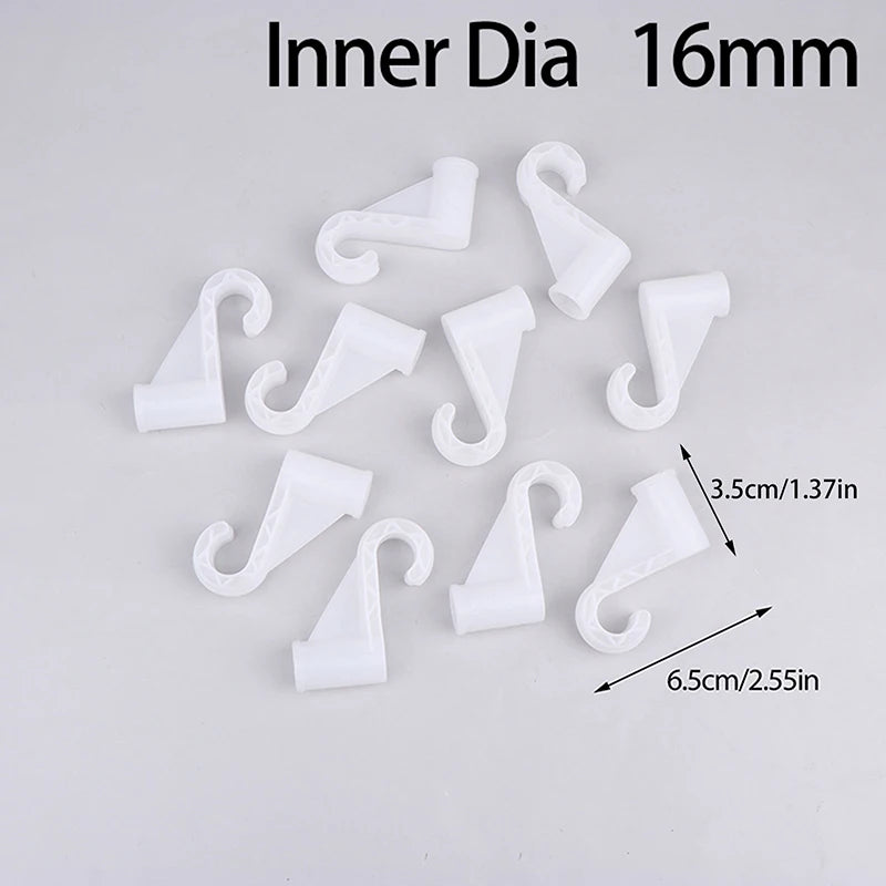 10-Pack Plastic Hooks – Wardrobe, Shelf, Tent & DIY Fittings Plastic Hook Fittings Axl A2