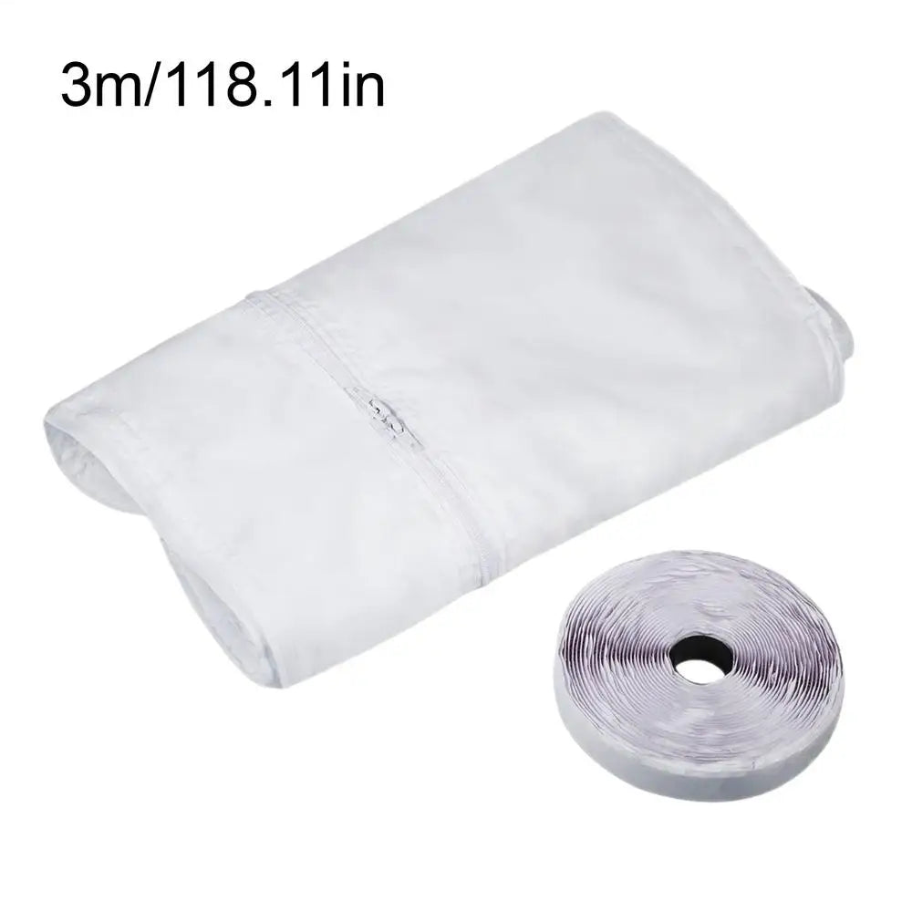 Portable AC Window Seal Kit 3M/4M – Flexible Cloth & Zipper AC Window Seal Kit Axl 3 meters