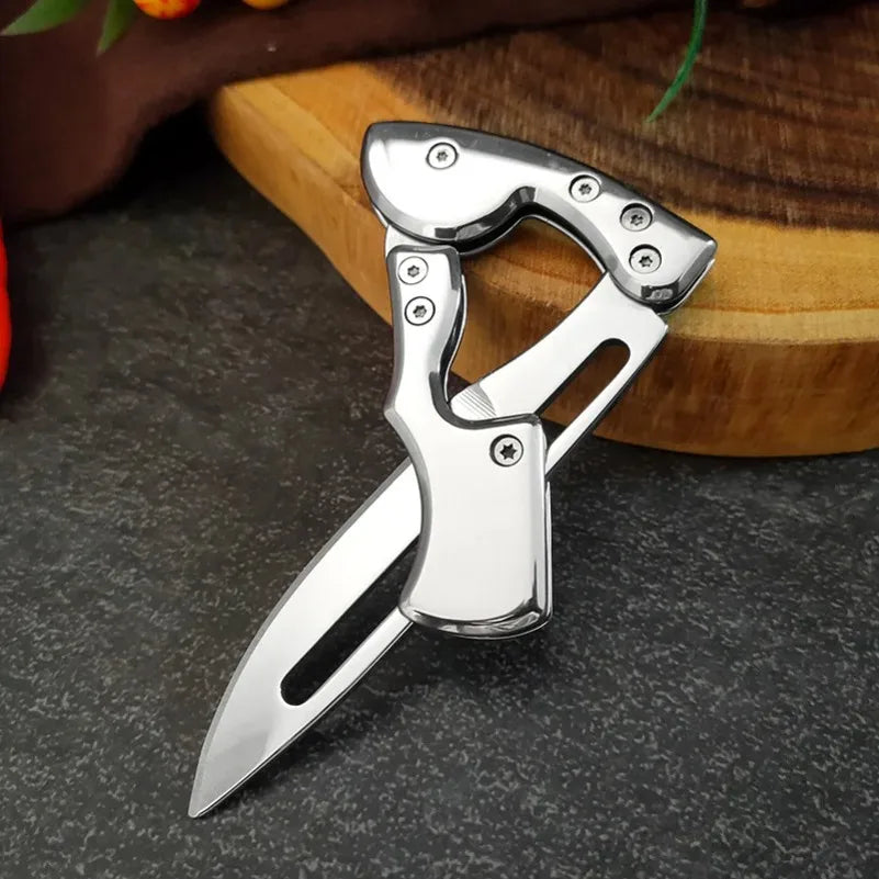InLeung Folding Utility Knife – Stainless Steel BBQ & Kitchen Folding Utility Knife Axl