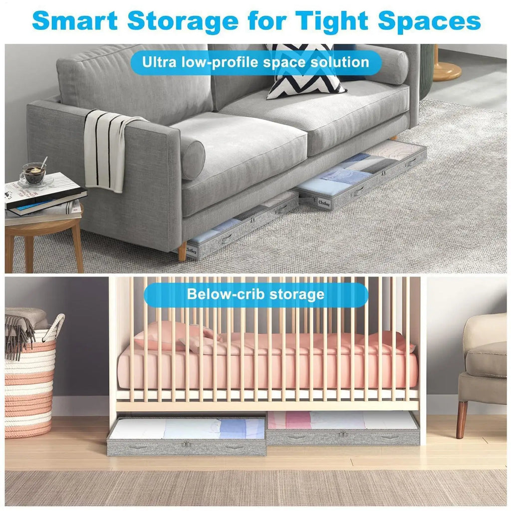 Under Bed Storage Containers – Large Foldable Bins for Bedding Under Bed Storage Bin Axl