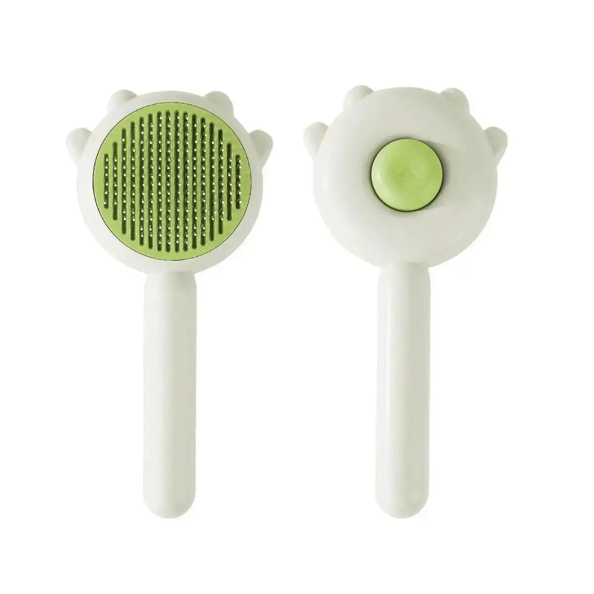 Pet Deshedding Brush – Self-Cleaning Cat & Dog Grooming Comb Pet Grooming Brush Axl Green