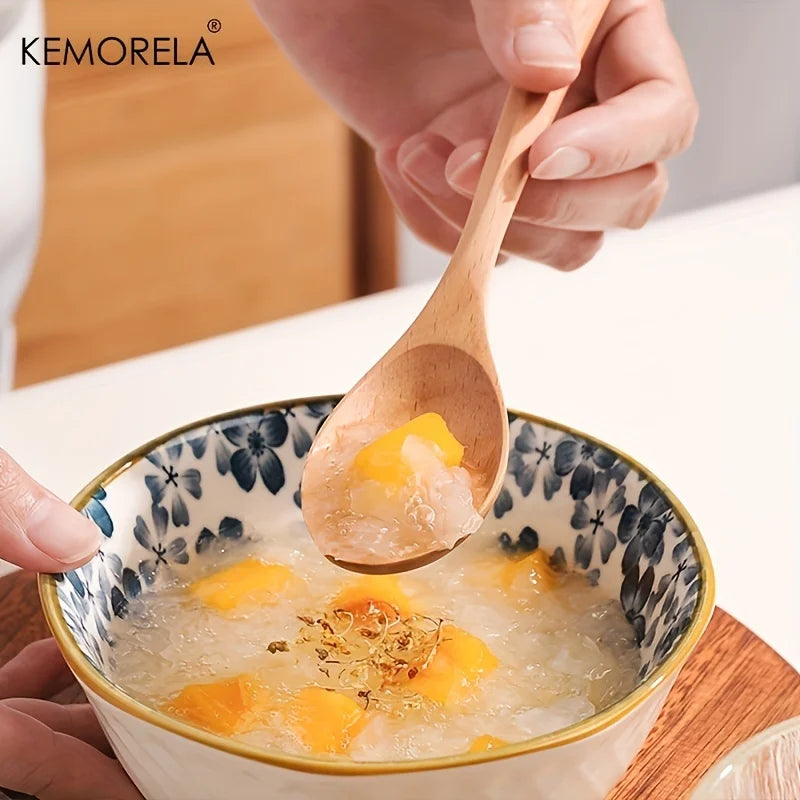 KEMORELA Wooden Spoon & Fork Set – Eco-Friendly Korean Tableware Wooden Cutlery Set Axl