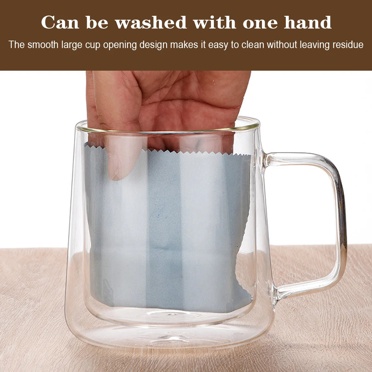 Leeseph Double Wall Glass Mugs 13.5oz/24oz – Set of 2 Glass Coffee Mugs Axl