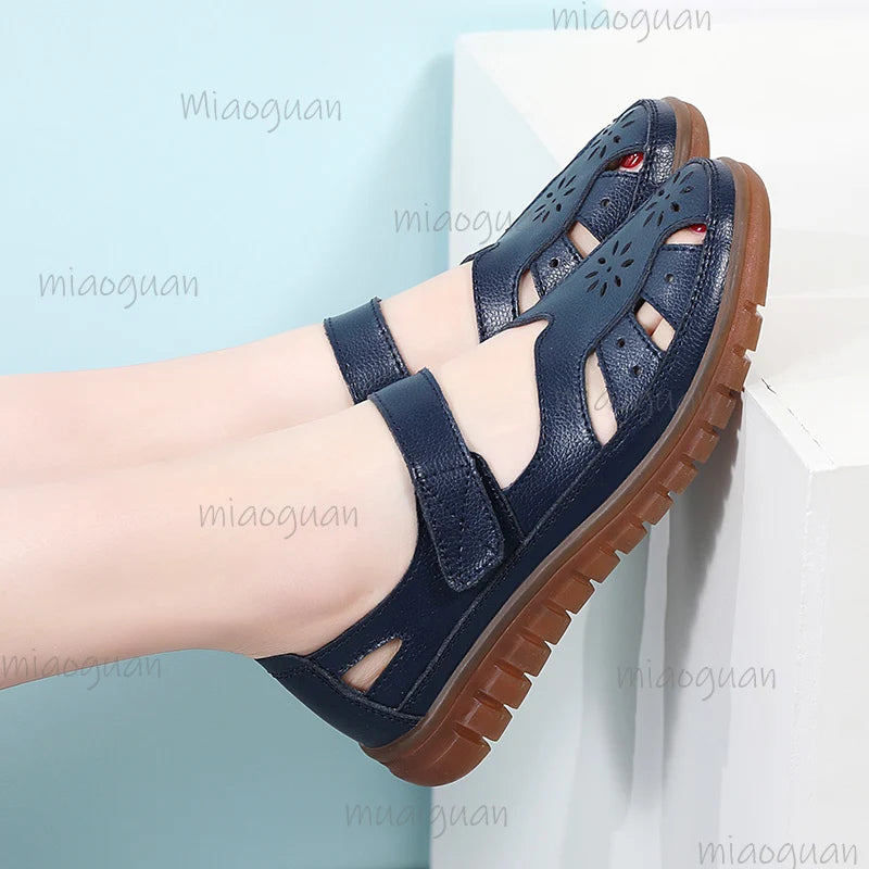 Roma Women's Flat Sandals – Breathable Retro Beach Summer Shoes Women's Flat Sandals Axl