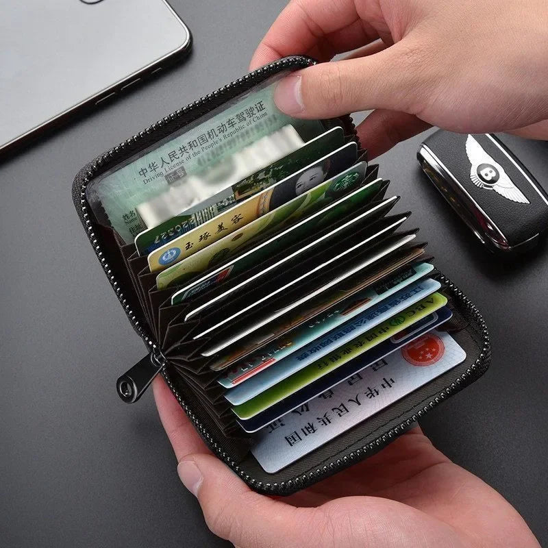 Super Slim PU Leather Mini Wallet – Unisex Card Holder Mini Card Wallet Axl