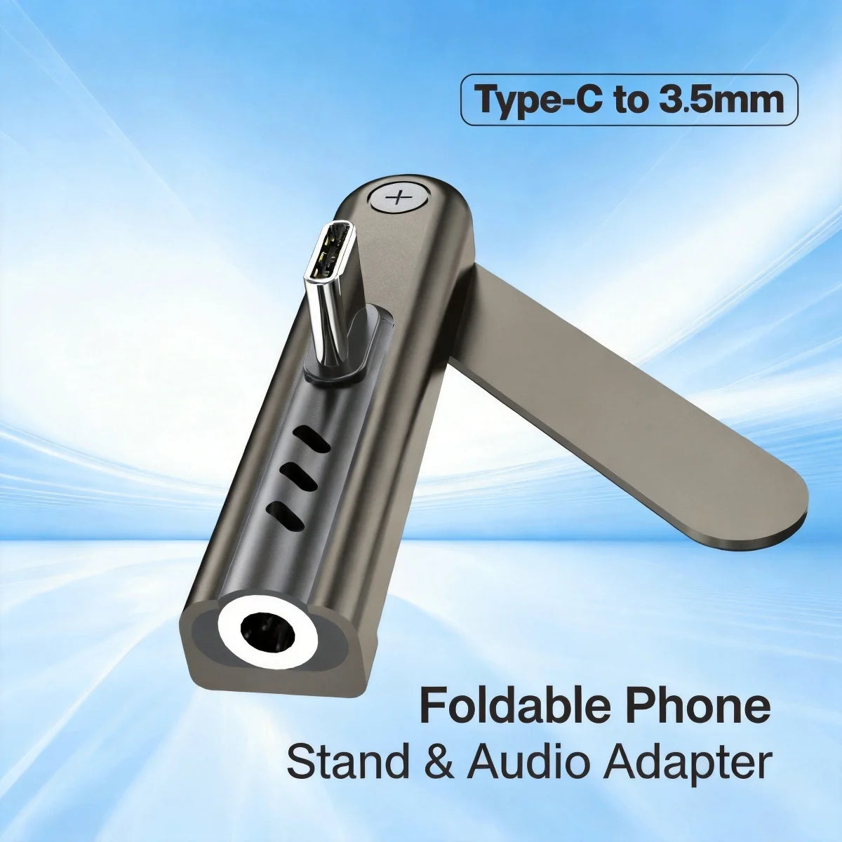 USB-C to 3.5mm HiFi DAC Audio Adapter + Foldable Phone Stand Audio DAC Adapter Axl