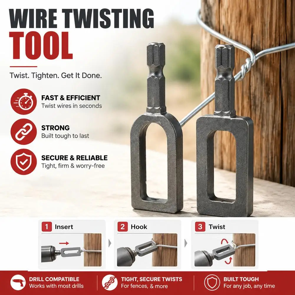 Drill Wire Twister Tool – Fence Wire Tying Chuck for Electric Drill Wire Twister Tool Axl