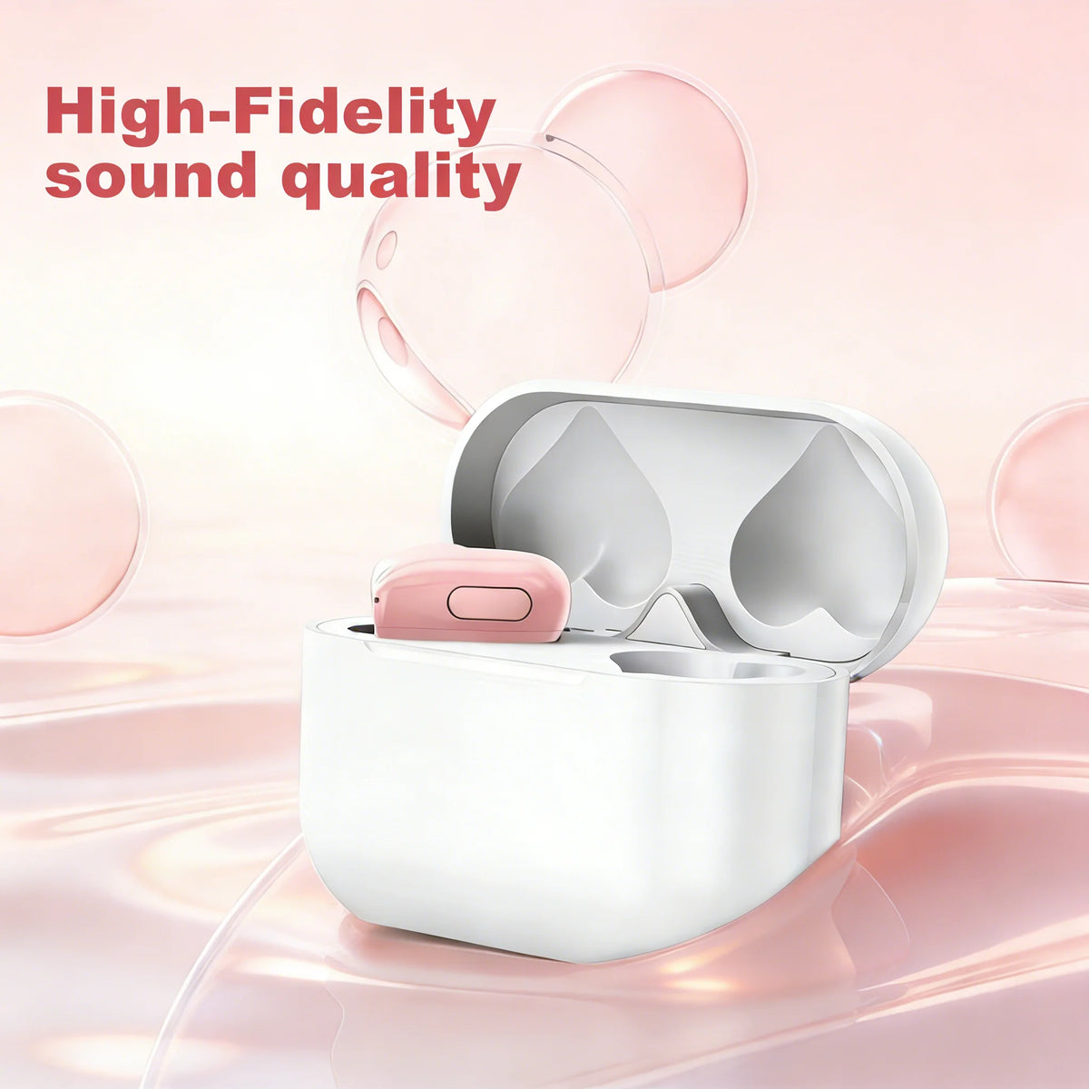 Heart-Shaped Wireless Bluetooth Earbuds – Cute TWS Gift for Girls Wireless Earbuds Axl