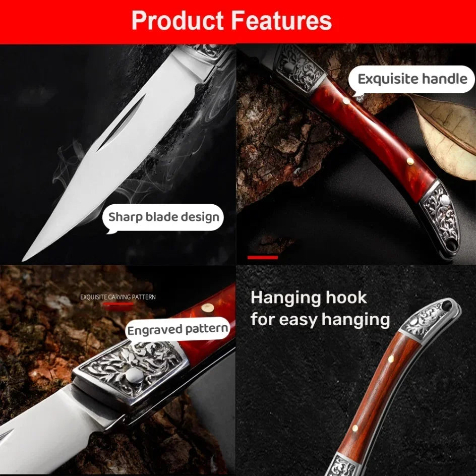 Mini Folding Pocket Knife – Stainless Steel Keychain Fruit Knife Folding Pocket Knife Axl