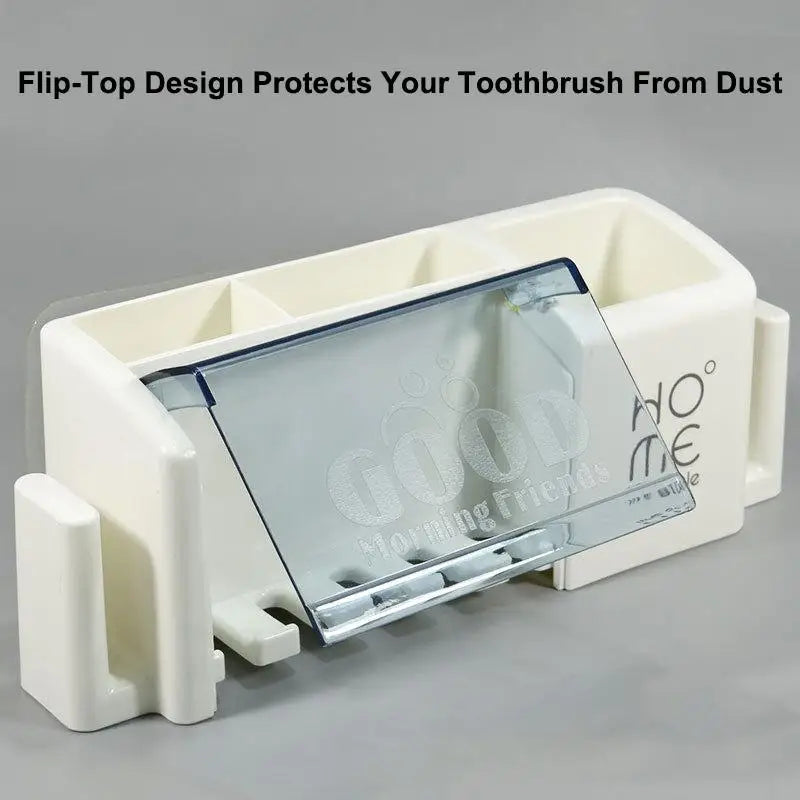 No-Drill Wall-Mounted Toothbrush Holder – 5-Slot Rack Toothbrush Holder Axl