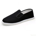 Men's Handmade Canvas Slip-On Shoes – Lightweight Breathable Flats Canvas Slip-On Shoes Axl black 38