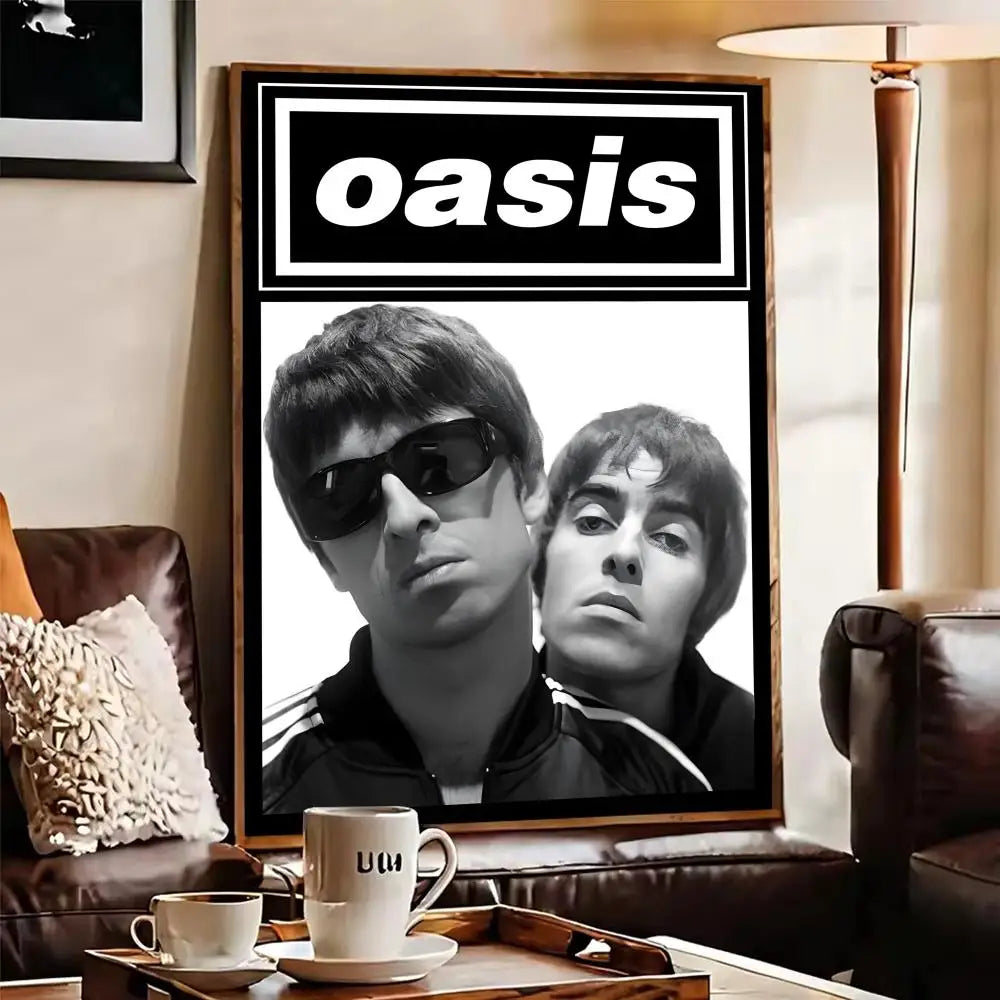 Oasis Classics Self-Adhesive Music Poster | Wall Art Sticker Wall Art Poster Axl
