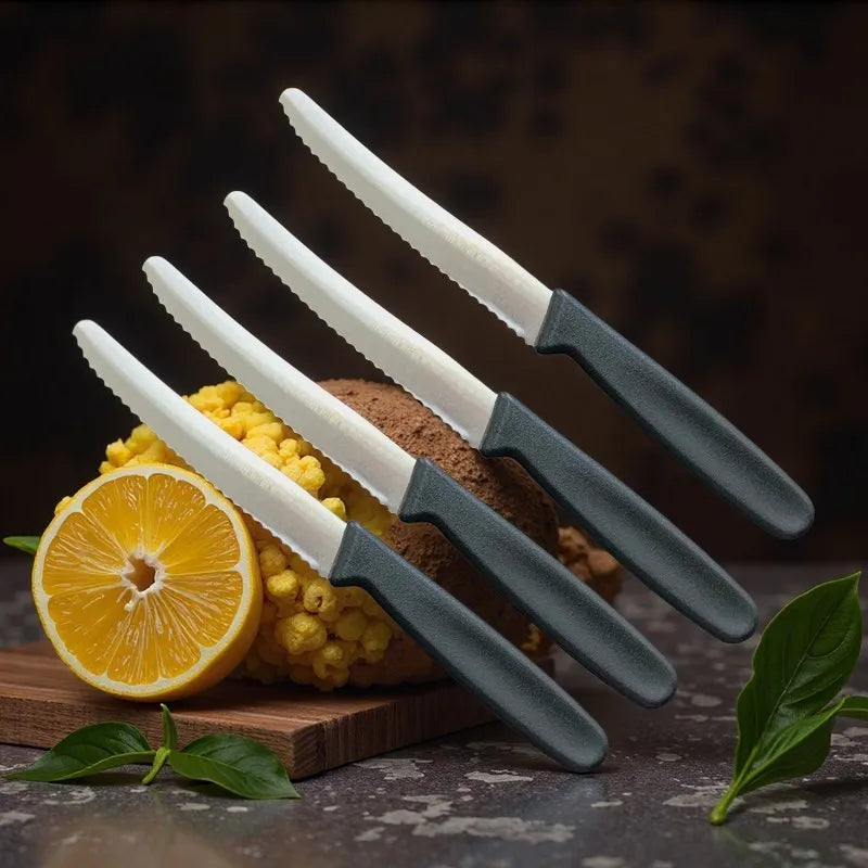Serrated Steak & Bread Knife – Stainless Steel, Dishwasher Safe Serrated Steak Knife Axl