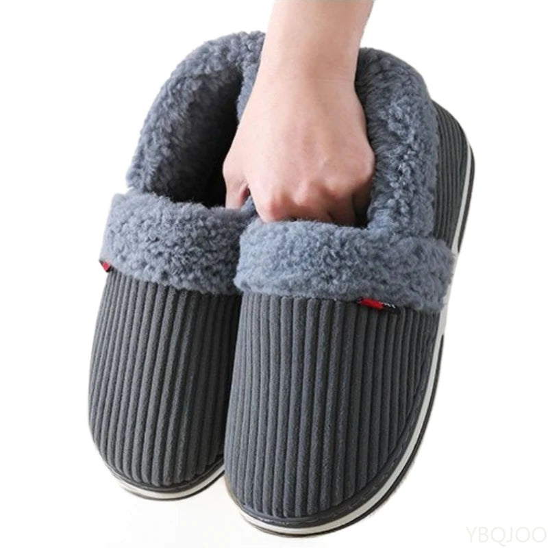Winter Indoor Plush Slippers – Fluffy Non-Slip Cotton House Shoes Indoor Plush Slippers Axl
