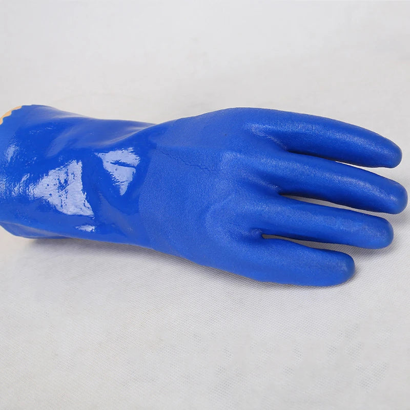 PVC Industrial Rubber Gloves – Anti-Slip Waterproof Chemical Work Industrial Work Gloves Axl