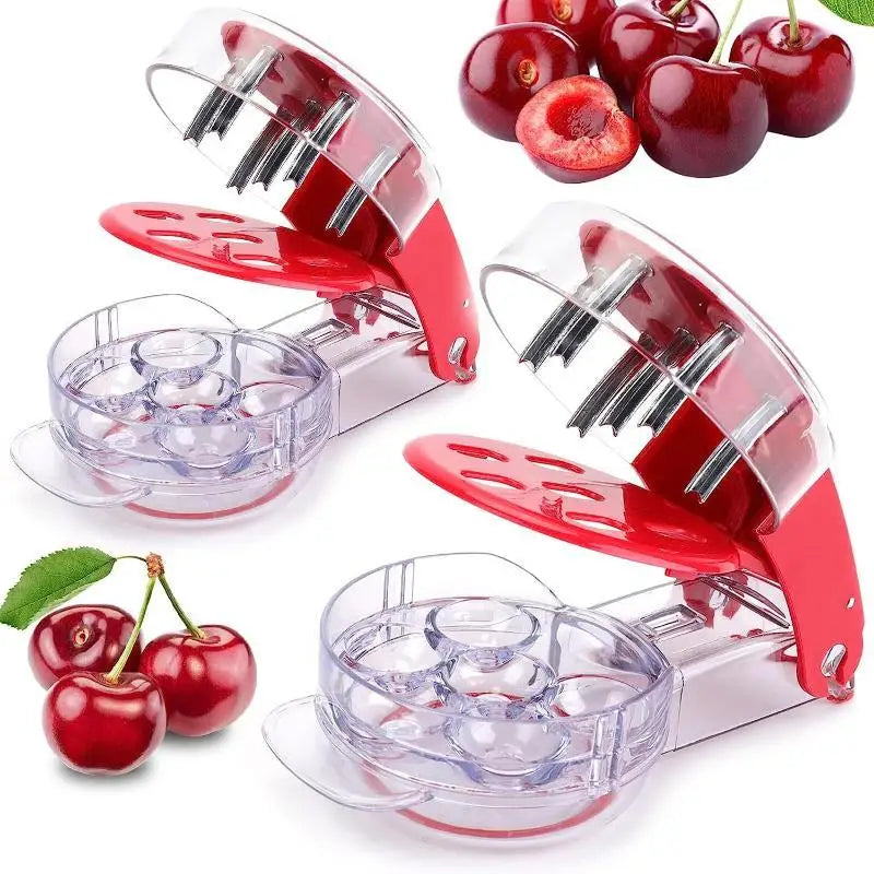 6-Slot Cherry Pitter Tool – Fast Pit Removal, Food Grade Cherry Pitter Tool Axl