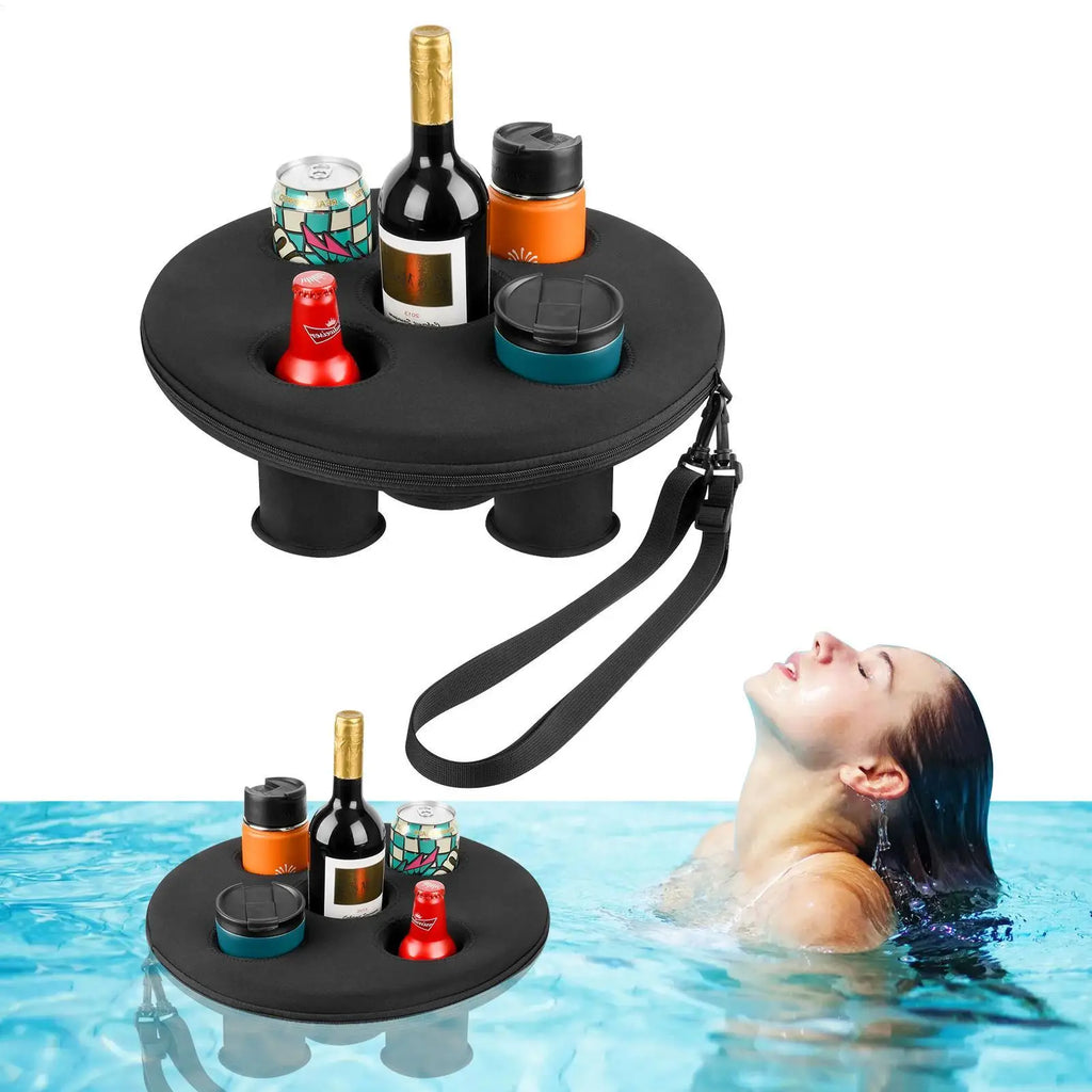 Floating Pool Cup Holder – 5-Hole Drink Float Tray Pool Drink Float Axl