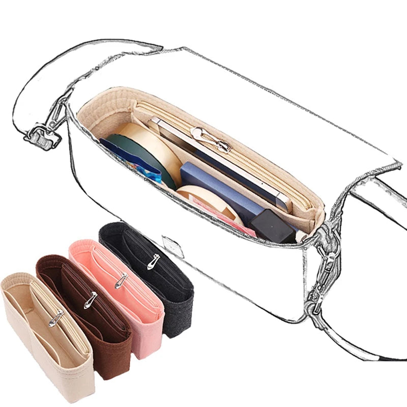 Felt Bag Organizer Insert – Multi-Pocket Handbag Liner Bag Organizer Insert Axl