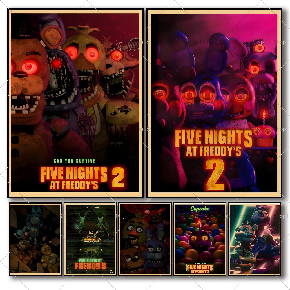Five Nights at Freddy's Wall Poster – Self-Adhesive Waterproof Wall Art Poster Axl