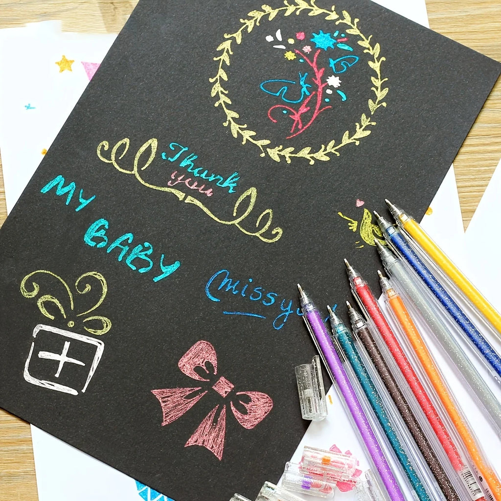 Glitter Ballpoint Pen Set – Journals, Scrapbooks & Art Projects Glitter Gel Pen Set Axl