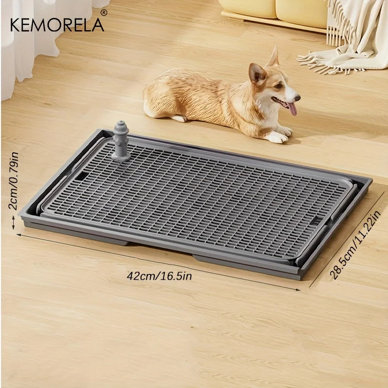 KEMORELA 2-in-1 Dog Potty Tray & Cat Litter Mat Non-Slip Pet Potty Tray Mat Axl Dark Gray 1pc