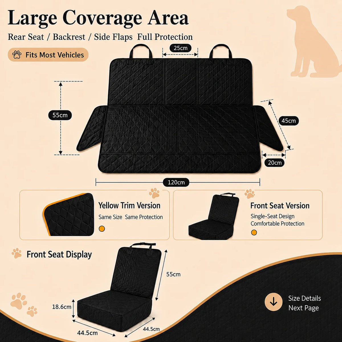 Waterproof Pet Car Seat Cover – Dog & Cat Seat Protector Pet Car Seat Cover Axl