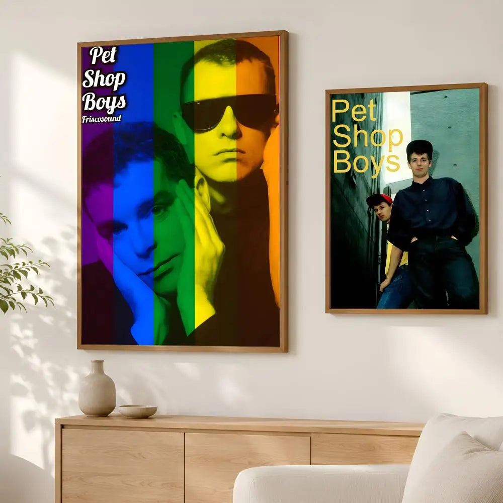 Pet Shop Boys PVC Wall Poster – Self-Stick HD Home Decor Music Wall Poster Axl