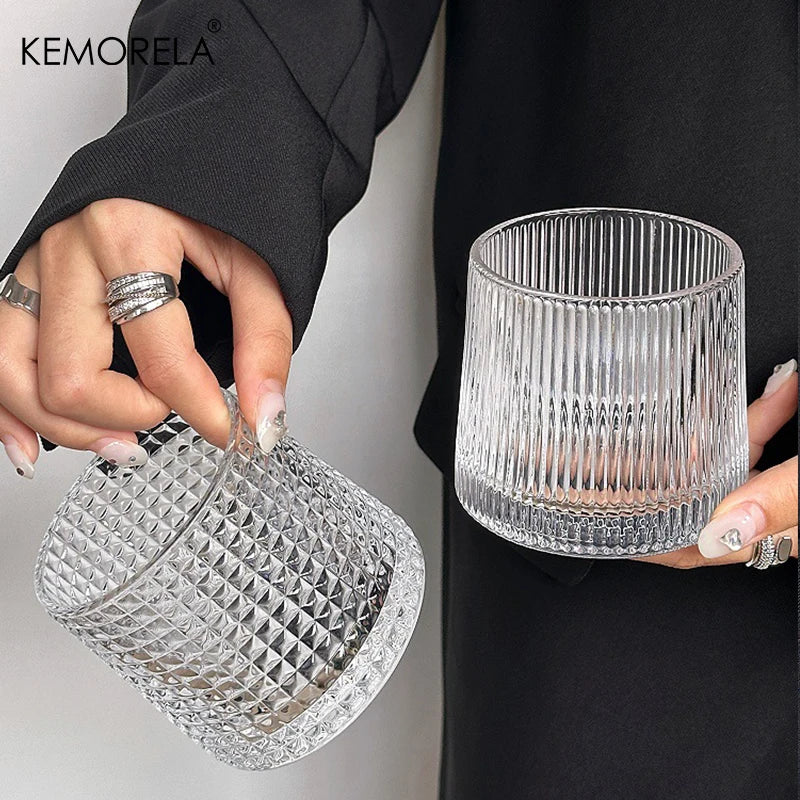 KEMORELA 300ml Retro Glass Cup – Coffee, Whiskey & Cocktails Cocktail Glass Axl