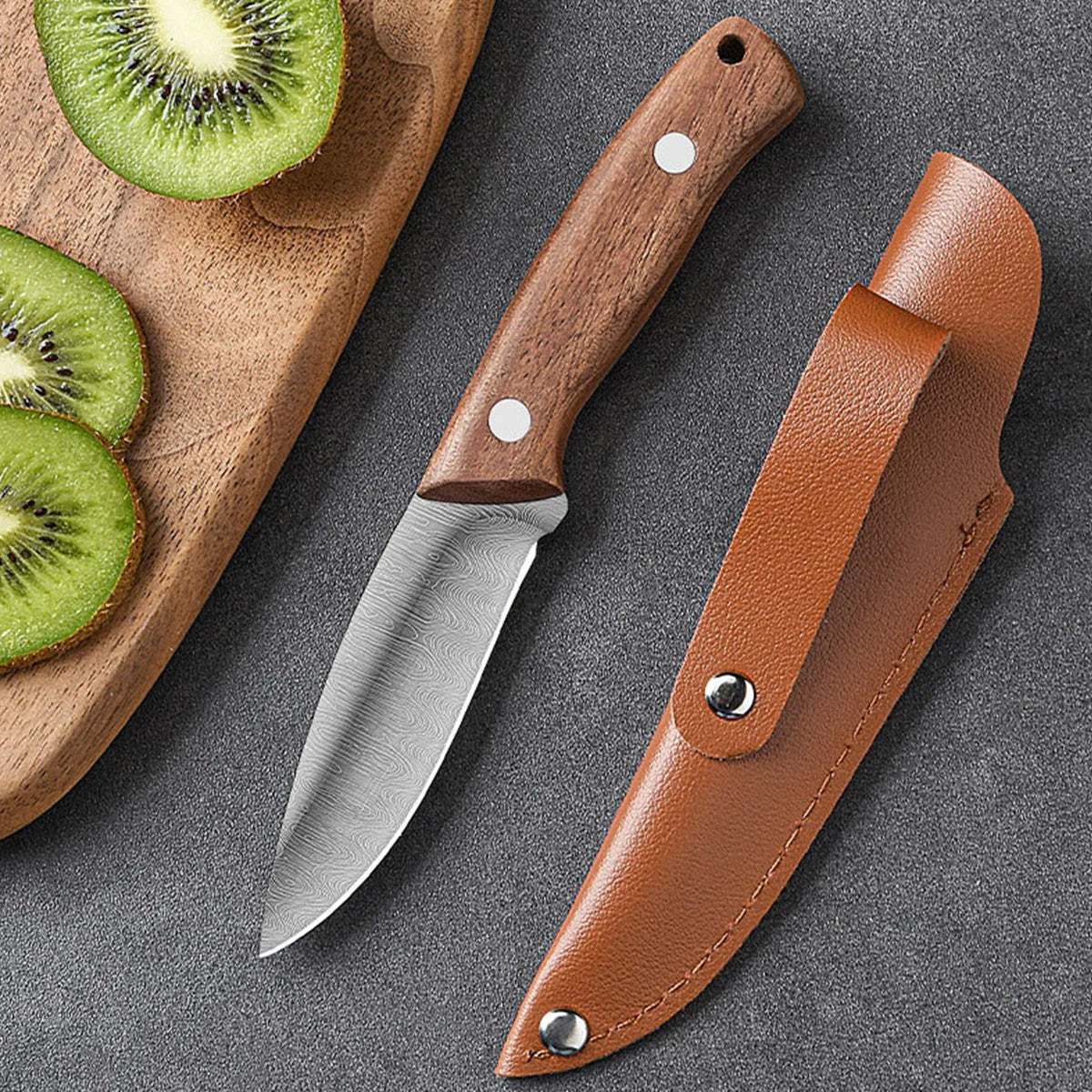 SHENJIU Wooden Handle Multi-Purpose Knife – Steak & Paring Kitchen Paring Knife Axl
