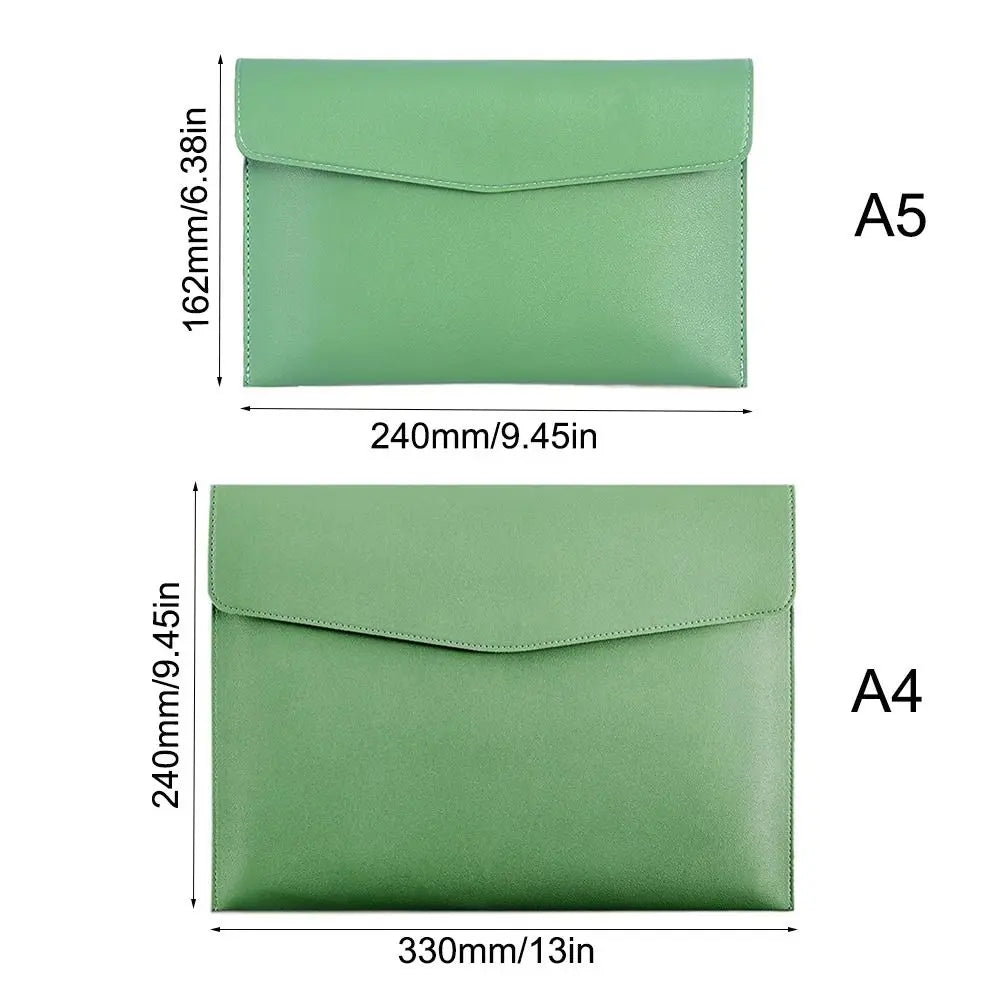 PU Leather File Folder A4/A5 – Document Organizer Bag Leather File Folder Axl