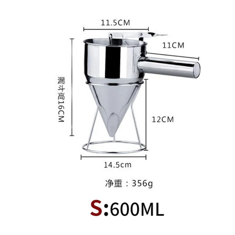 Stainless Steel Batter Dispenser with Stand – 600ml & 1200ml Batter Dispenser Axl