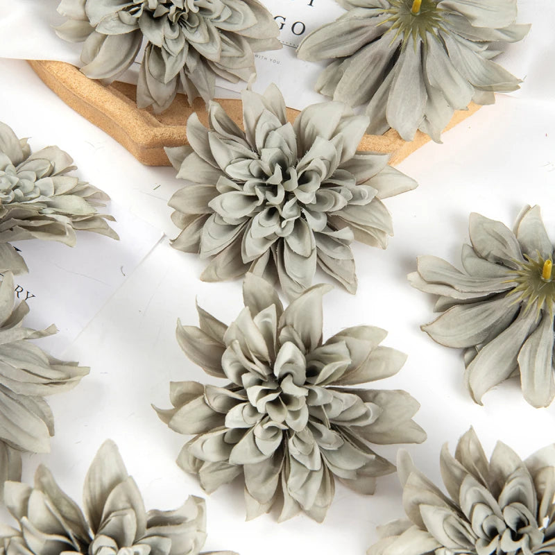 Silk Artificial Rose Flower Heads 5/10 Pcs – Wedding & Home Decor Artificial Flower Heads Axl color 10 5 pcs