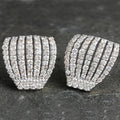 Huitan Claw Cubic Zirconia Stud Earrings – Silver Women's Jewelry Stud Earrings Axl E3026