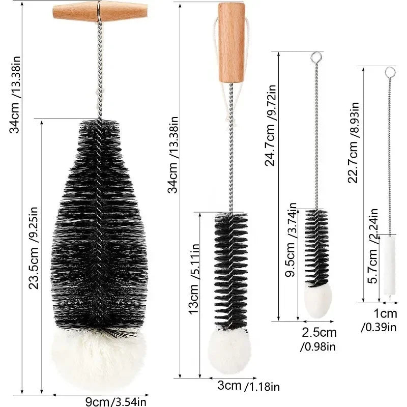 Long Handle Bottle Brush – Wine, Beer & Soda Bottle Cleaner Bottle Cleaning Brush Axl
