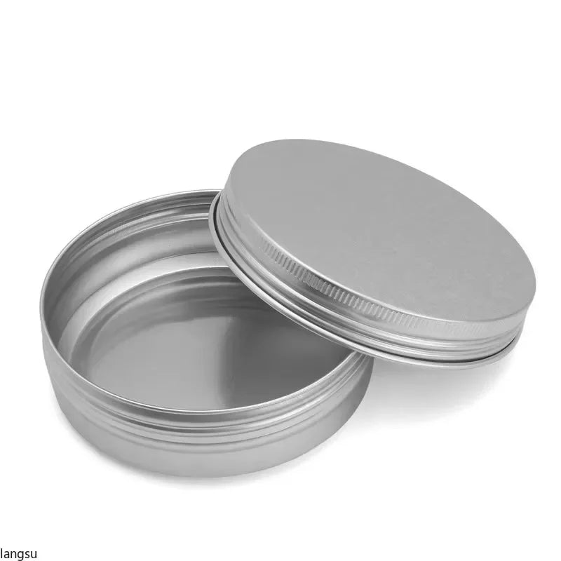 10-Pack Aluminum Tins 100g Screw-Top Lids – Empty Storage Jars Aluminum Storage Tins Axl