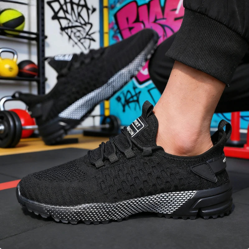 Men's Yellow Knit Sneakers – Breathable Lightweight Trainers Men's Knit Sneakers Axl