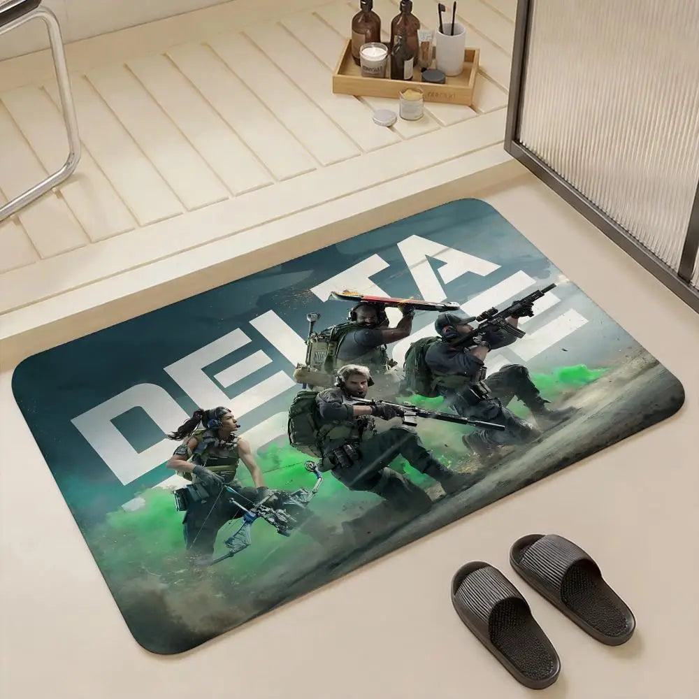 Delta Force Flannel Floor Mat – Non-Slip Soft Indoor Rug Flannel Floor Mat Axl