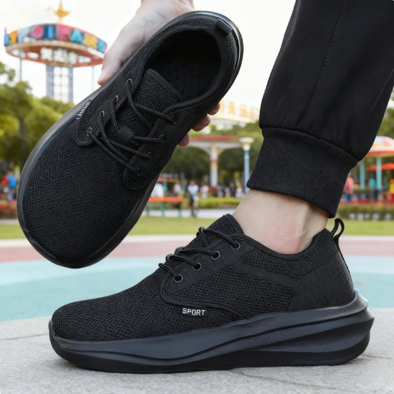 ZULIWAGN Wide Toe Zero Drop Sneakers – Unisex Walking Shoes Walking Sneakers Axl 40 All Black