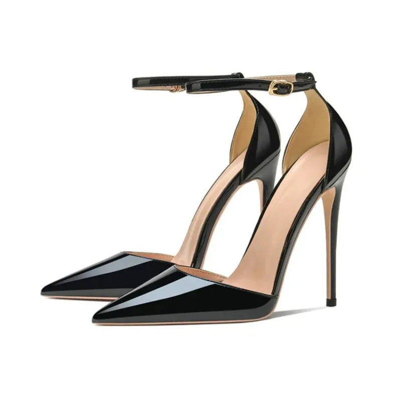 Women's Pointed Toe Stiletto Pumps – Ankle Strap Luxury Heels Stiletto Pumps Axl