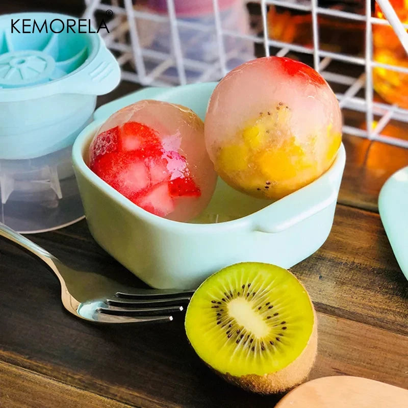 Silicone Ice Ball Mold – Large Round Ice Cube Tray | KEMORELA Ice Ball Mold Axl