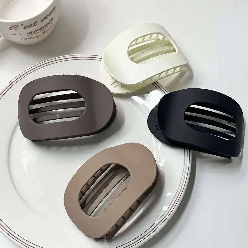 Flat Round Hair Clips Curved Grip – All Hair Types, Set of 4 Hair Clips Axl