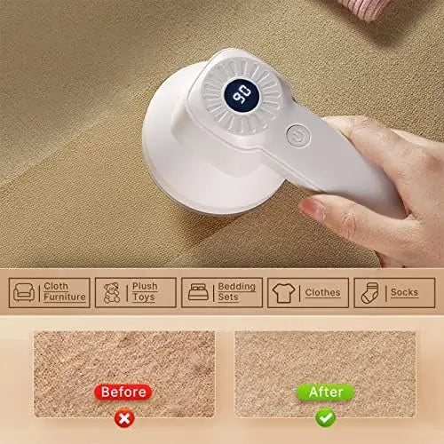 Electric Fabric Shaver & Lint Remover with LED Display Electric Fabric Shaver Axl
