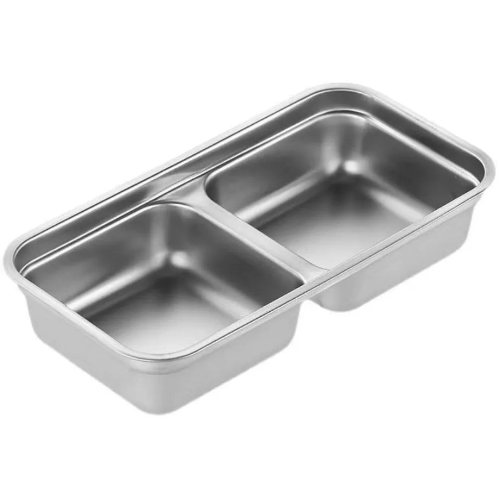 Stainless Steel Double Compartment Snack Container with Lid Snack Container Axl