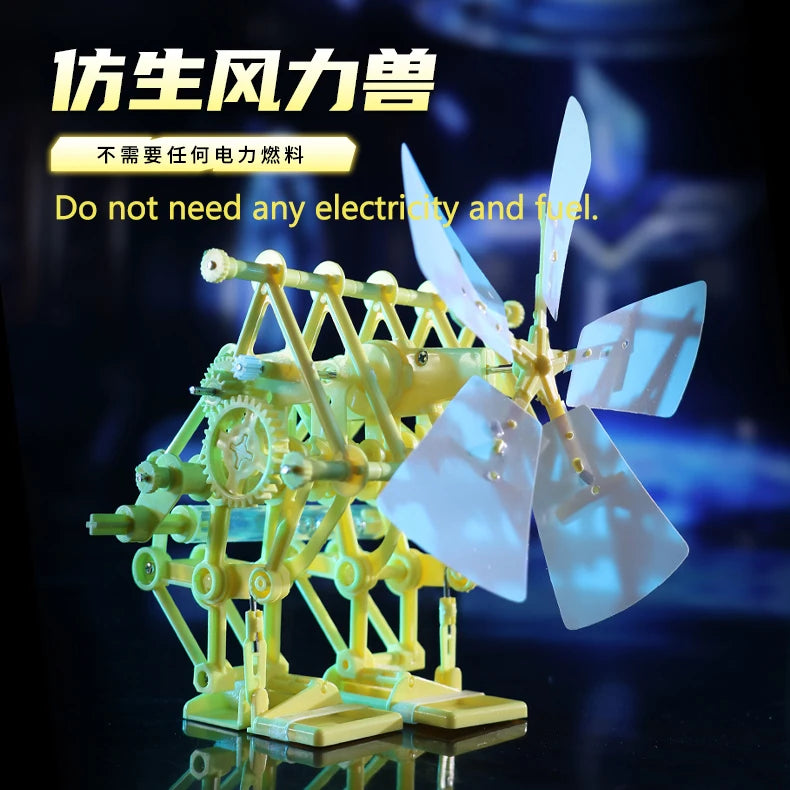 Wind-Powered Beast Robot DIY STEM Kit – Kids Science Toy STEM DIY Robot Kit Axl