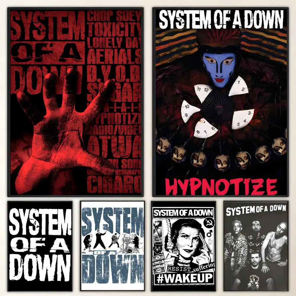 System of a Down Poster – HD Art Waterproof Wall Decor Music Band Poster Axl