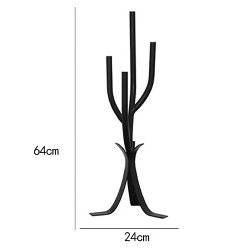 Vintage Iron Candlestick Holder – Nordic Minimalist Wedding Decor Candle Holder Axl Black