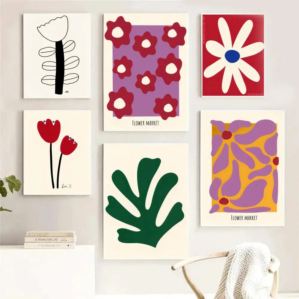 Modern Flower Minimalist Canvas Wall Art – HD Print Poster Canvas Wall Art Axl
