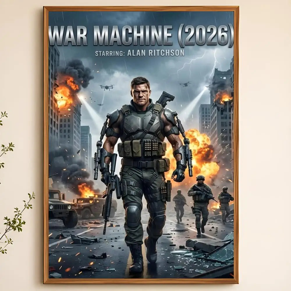 War Machine PVC Wall Poster – Peel & Stick HD Art Decal Wall Art Poster Axl White03 50X70cmNoframe